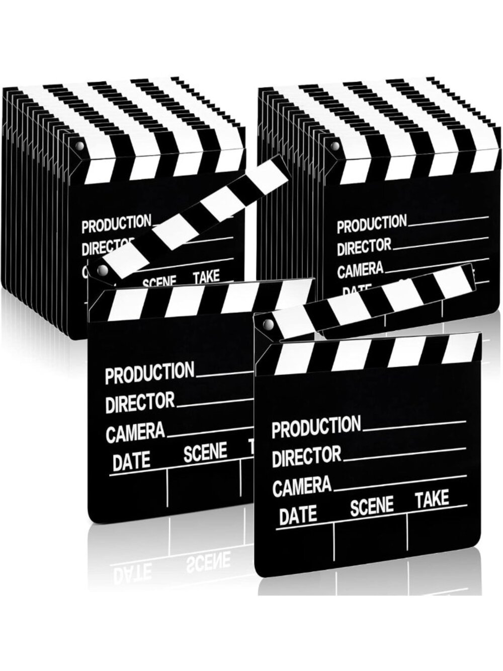 20 Pcs Movie Clapboard Set - 7x8 Inch Director's Clapper for Party Decor & Photo